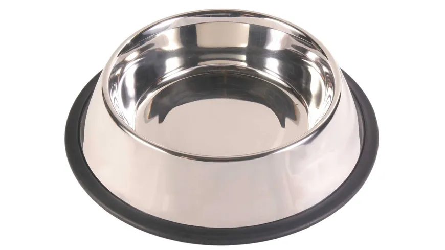 Trixie Edelstahlnapf Gummiring ø 20 cm / 1,75 Liter Hunde Zubehör