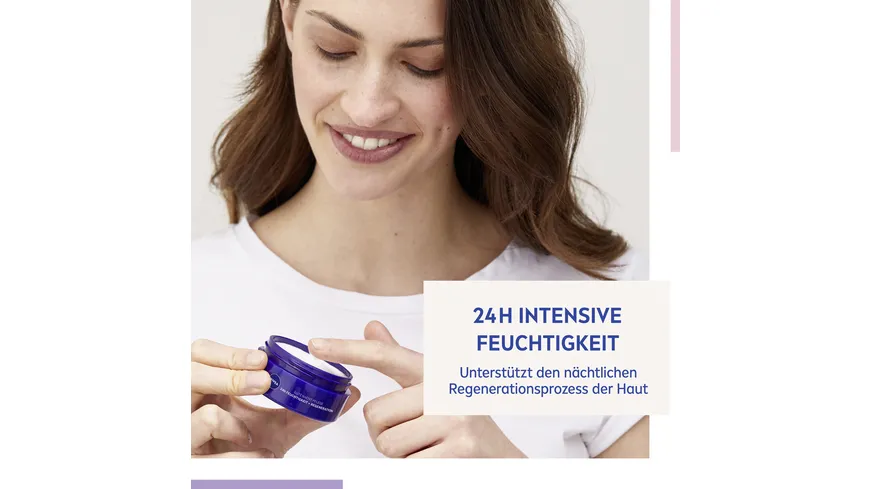 NIVEA Gute Nacht Pflege 24h Feuchtigkeit + Regeneration für jeden Hauttyp 50 ml