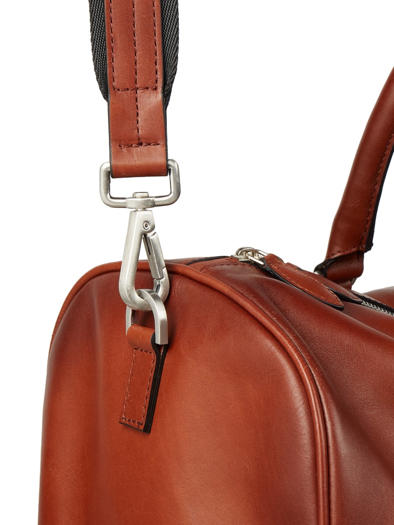 Weekender aus Leder in cognac