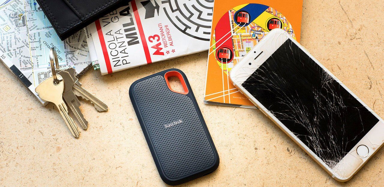 Sandisk Extreme® Portable SSD externe SSD (4 TB) 1050 MB/S Lesegeschwindigkeit, 1000 MB/S Schreibgeschwindigkeit