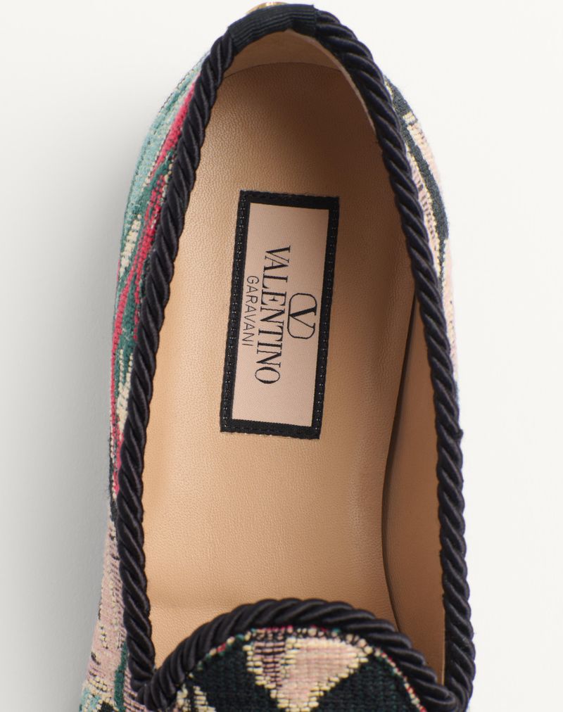 Mocassim Bowow em tecido Jacquard