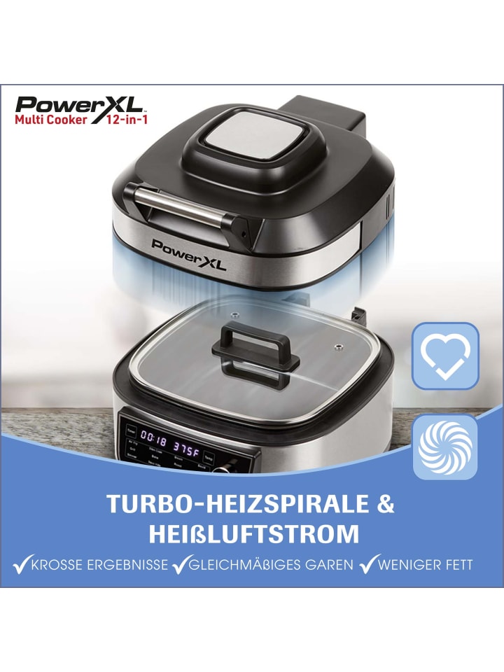 PowerXL 12in1 Multifunktionskocher Multicooker in Silber günstig kaufen onesize