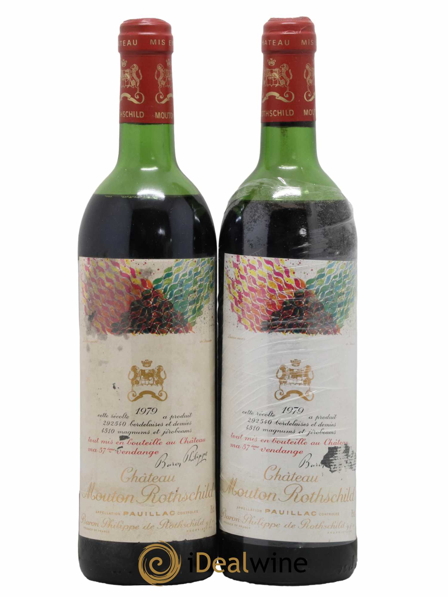 Château Mouton Rothschild 1er Grand Cru Classé  1979 - Lot de 2 Bouteilles