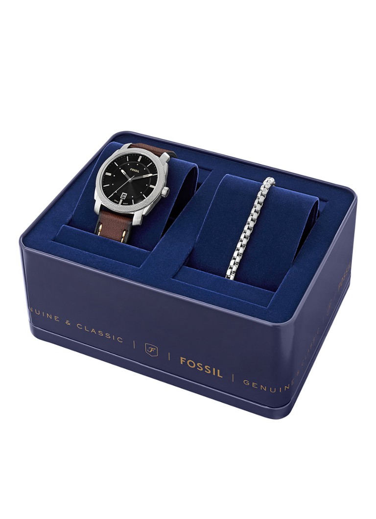 Ceas Fossil Machine cu curea, set de 2 (FS6081SET)