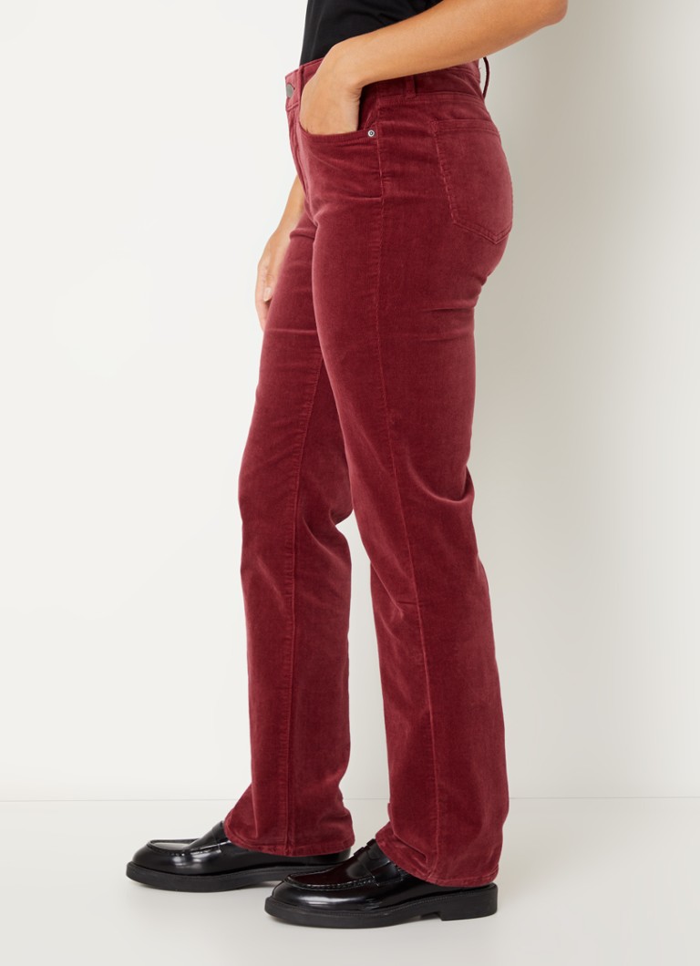 Pantaloni chino NYDJ Marilyn cu talie înaltă, croială dreaptă, din cordură elastică