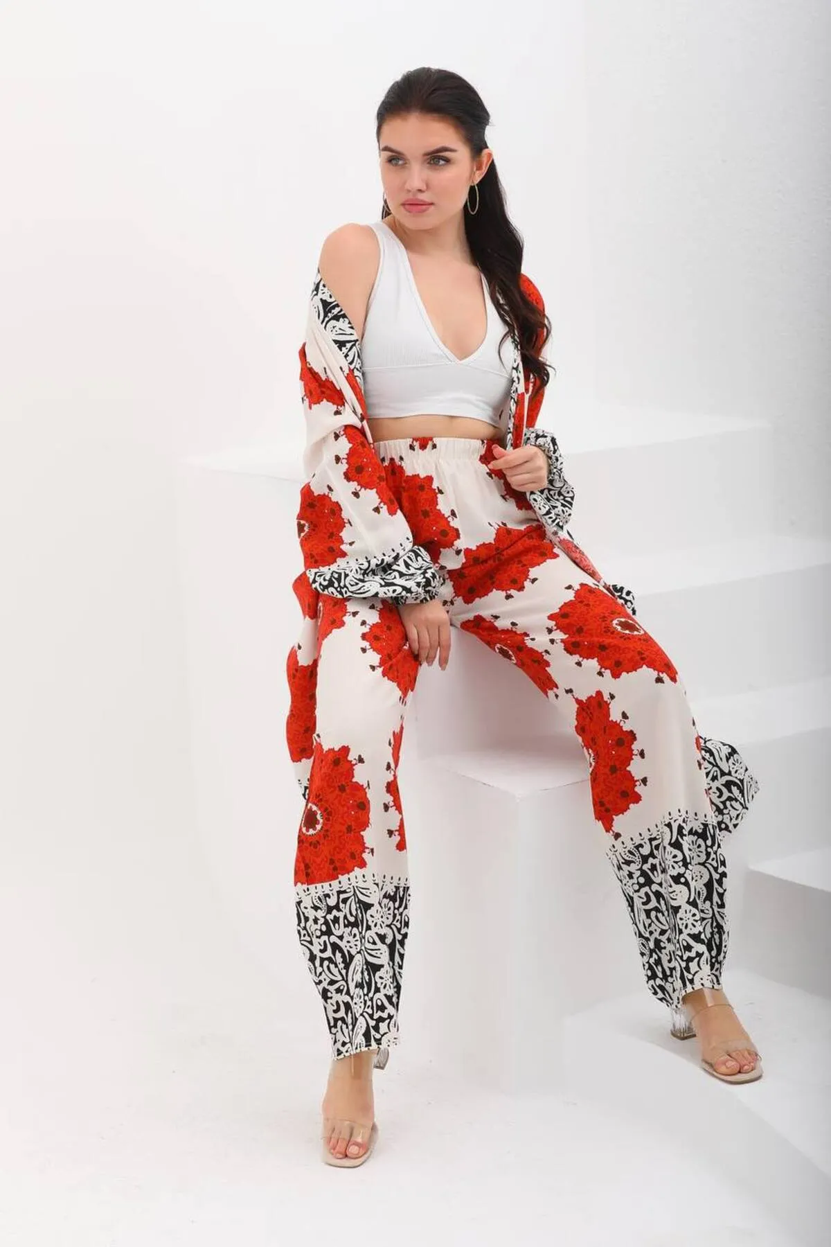 ZF BUTİK  Zweiteiler - Rot - Regular Fit