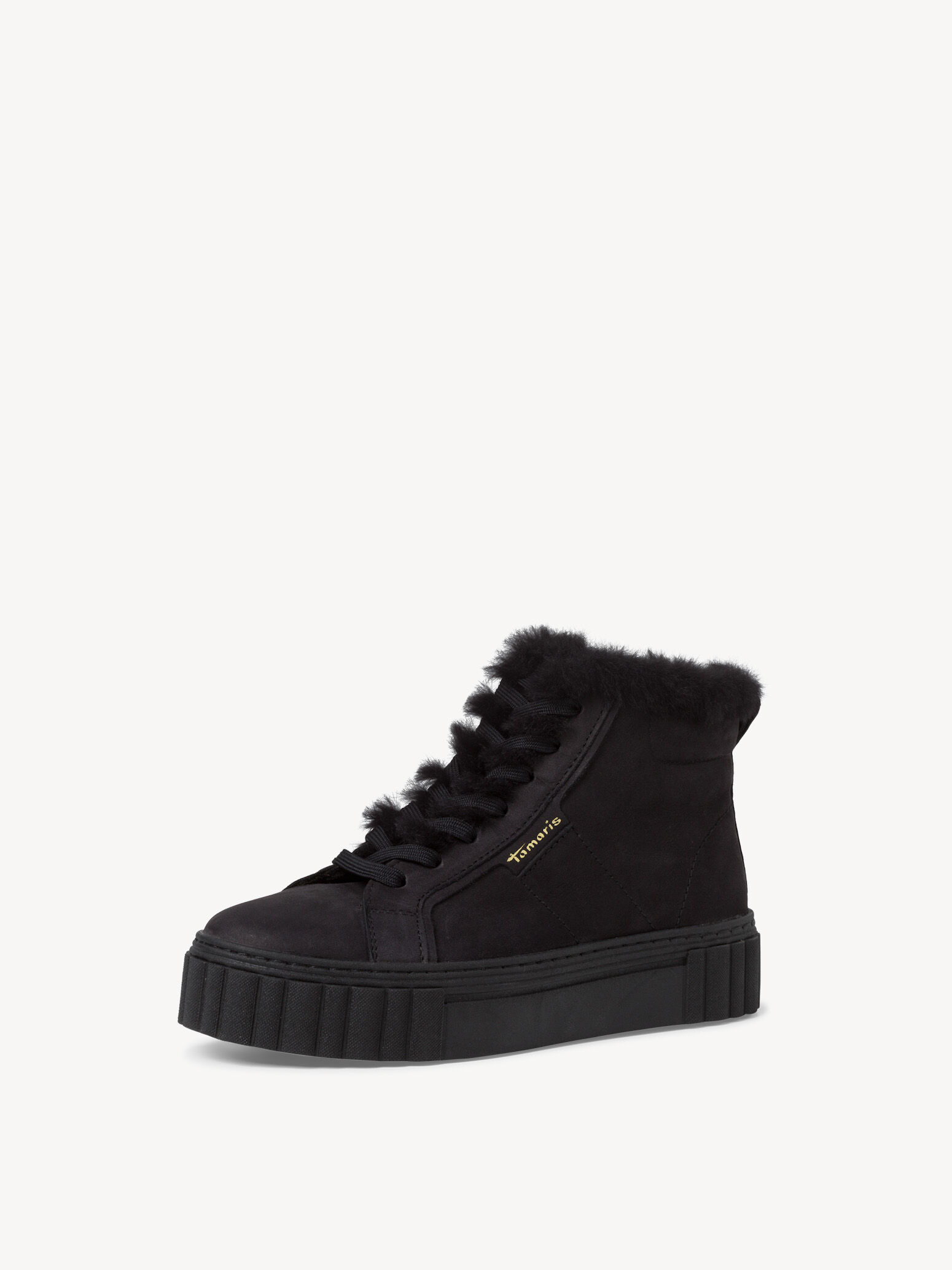 Bottine en cuir - noir doublure chaude