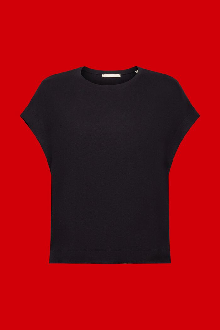 T-Shirt aus Baumwoll-Leinen-Mix