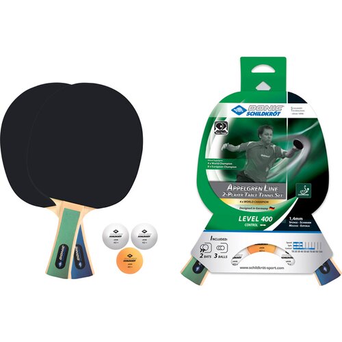 TISCHTENNIS-SET DONIC-SCHILDKRÖT TISCHTENNIS-SET LEVEL 400 FÜR 2 SPIELER (2 SCHLÄGE