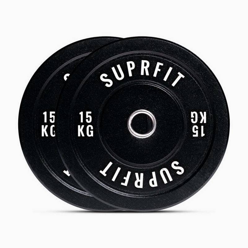 SUPRFIT Bumper Plates HiTemp White Logo (Paar) Hantelscheiben