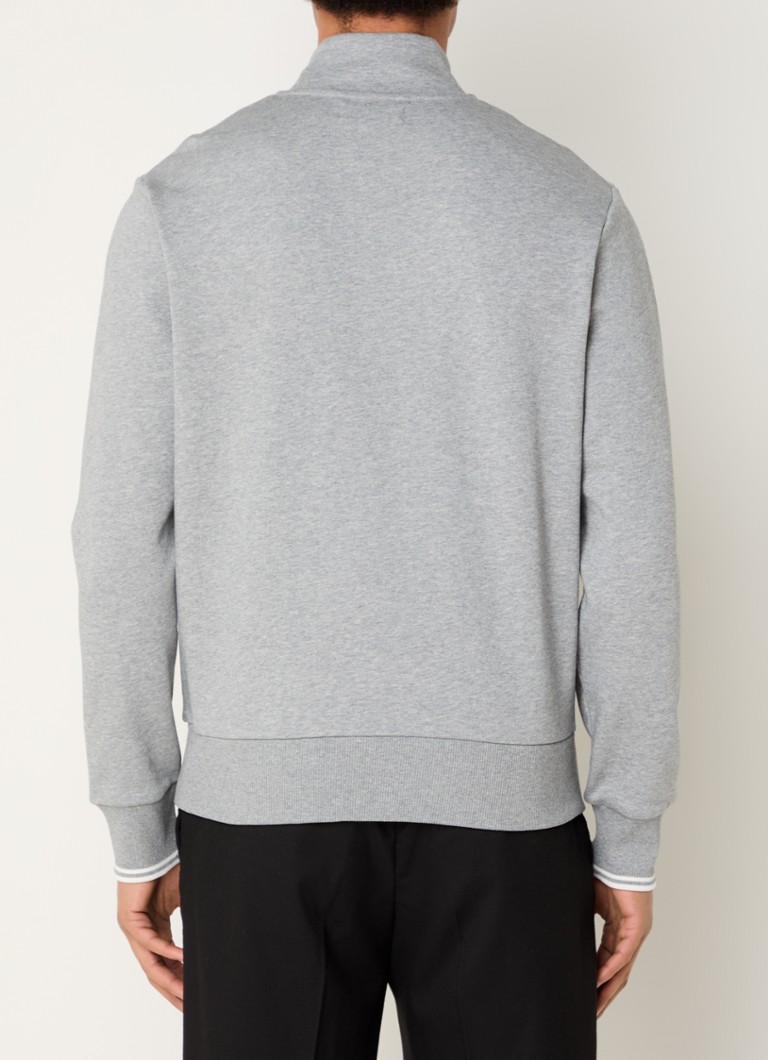 Fred Perry sweater with half zip and logo embroidery
