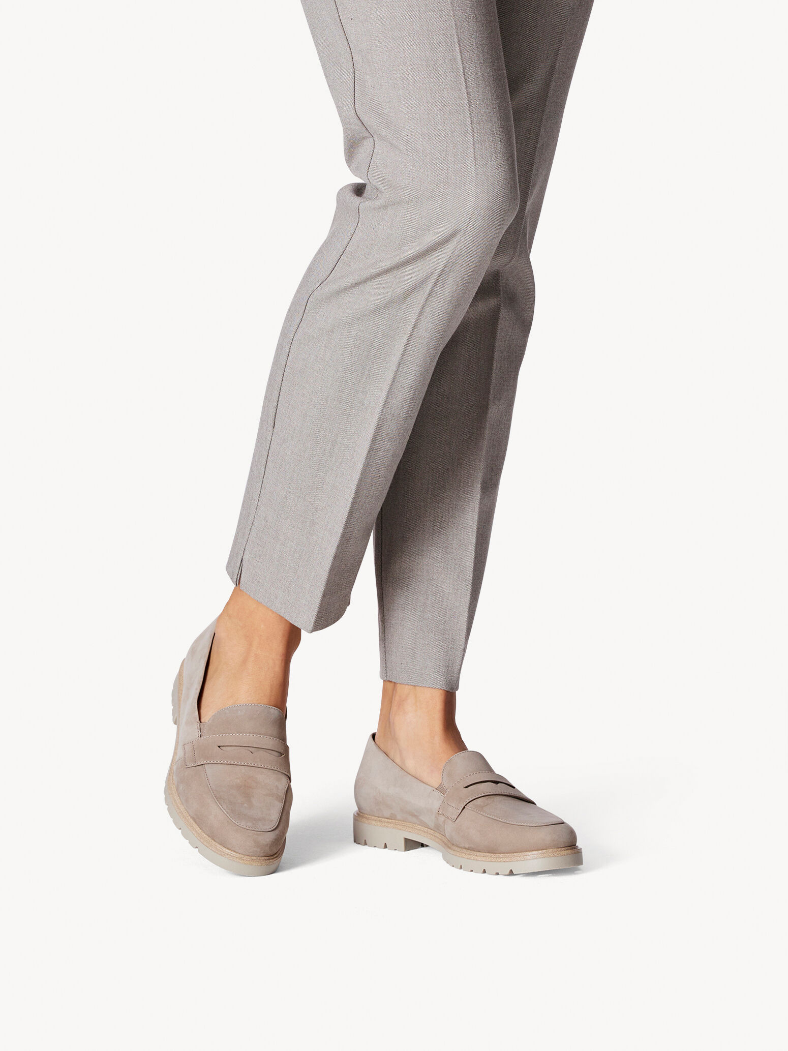 Slipper en cuir - beige