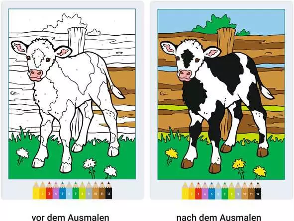 CreArt Malen nach Zahlen ab 5: Tierkinder