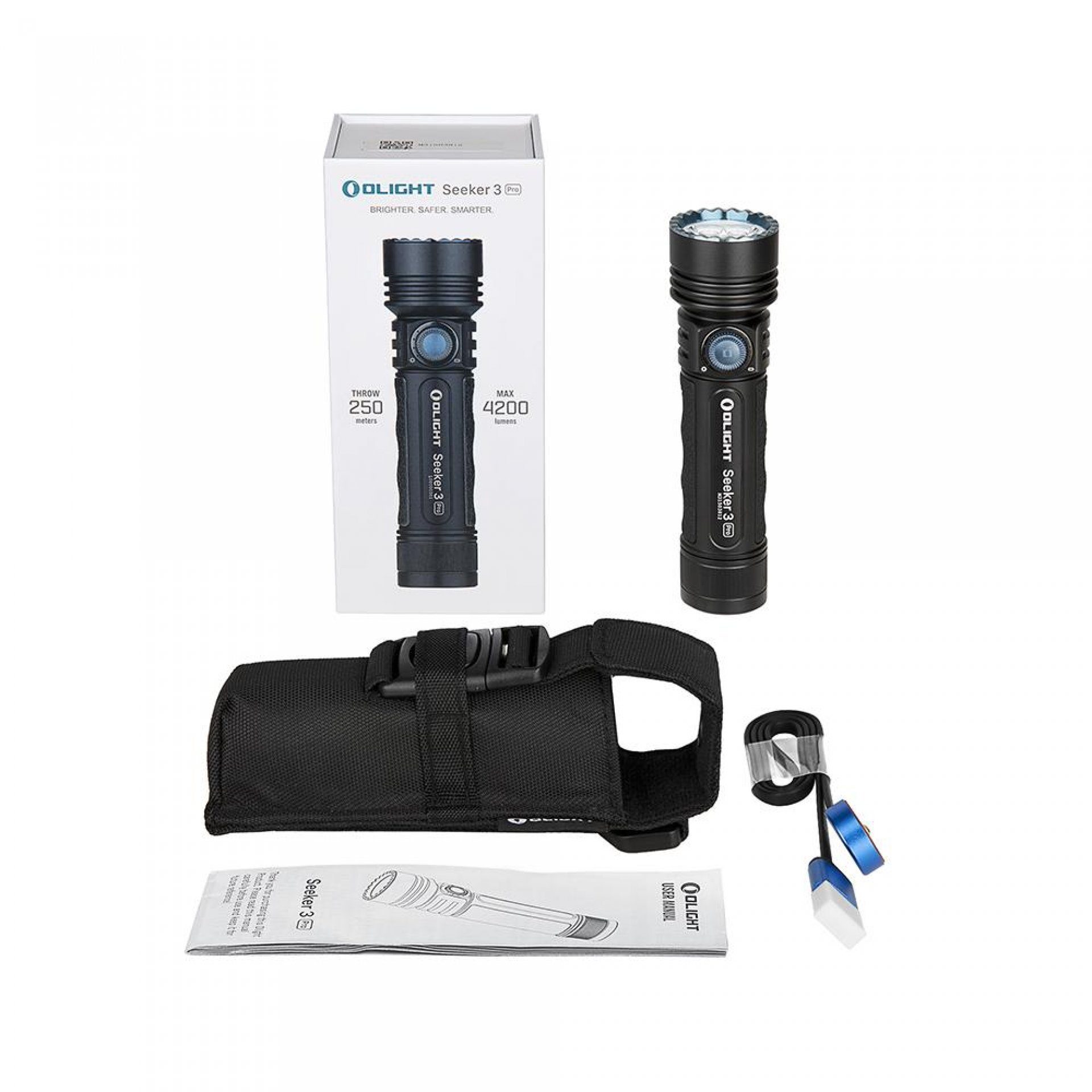 OLIGHT LED Taschenlampe OLIGHT Seeker 3 Pro LED Taschenlampe 4200 Lumen, für Nachtwanderungen, Camping, Jagd, Rettung und Abenteuer