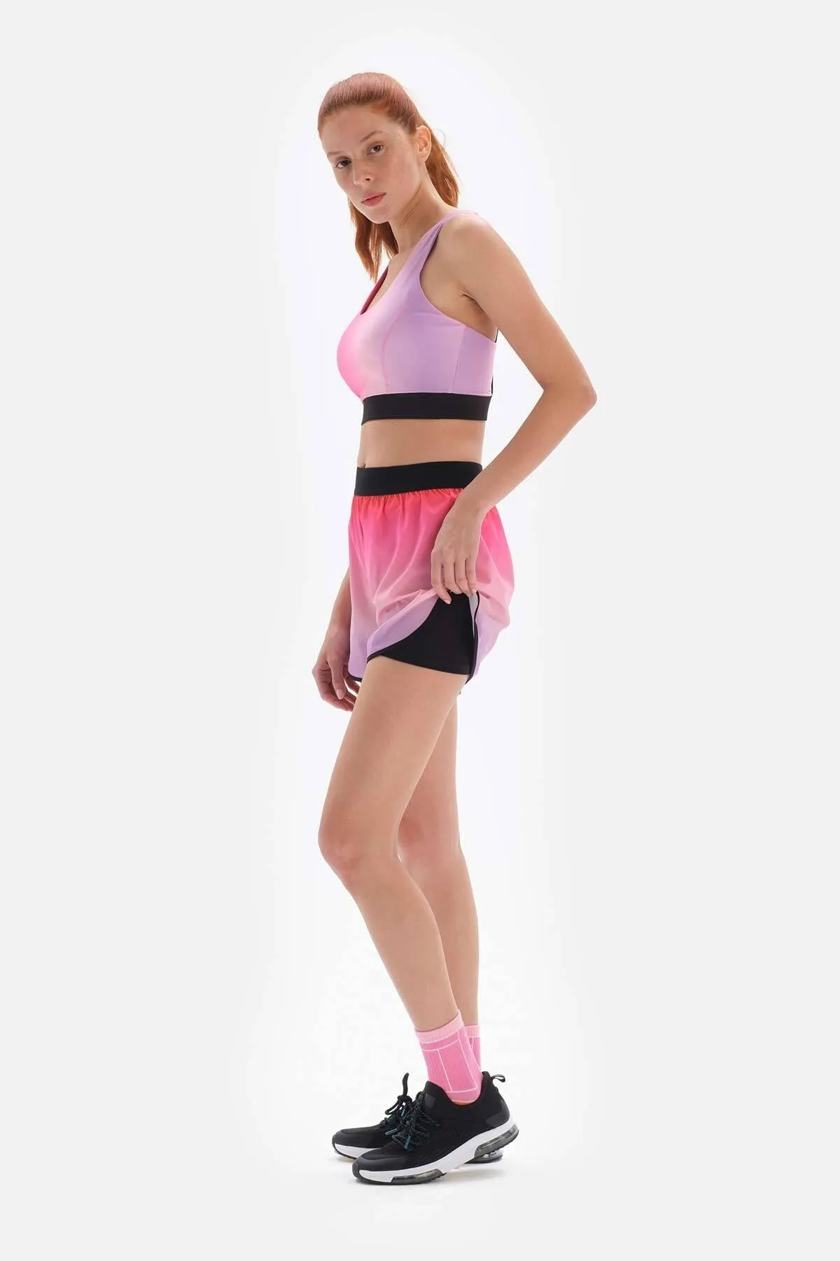Dagi  Rosa Damen Shorts Strumpfhose Farbverlauf