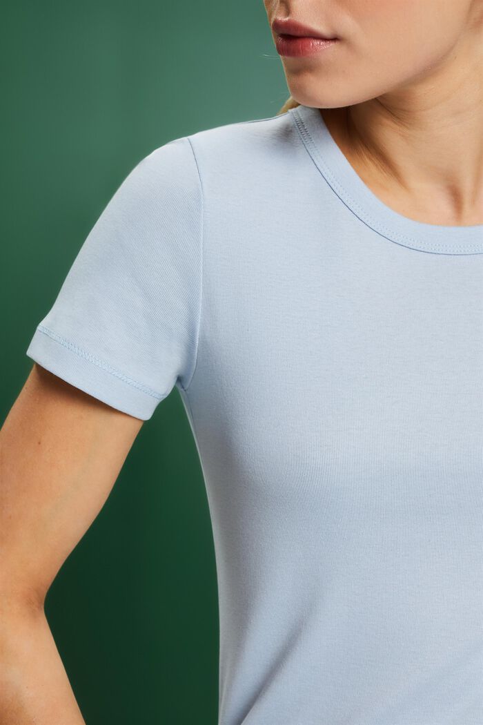 Baumwoll-T-Shirt mit Rundhalsausschnitt