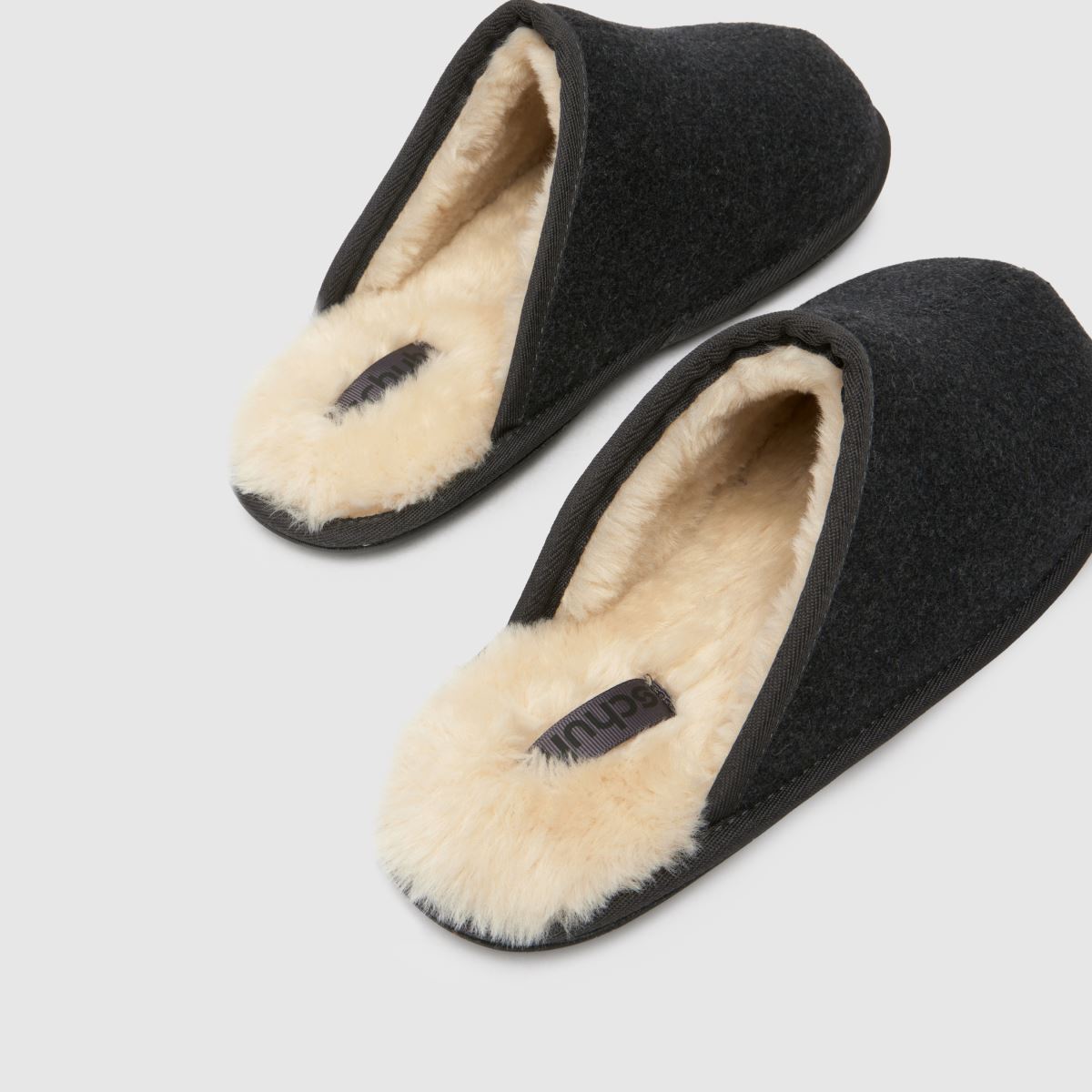 Schuh Simon Mule-tofflor i mörkgrå