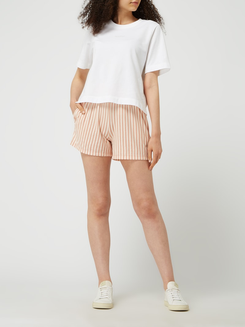 Shorts mit Streifenmuster Modell 'Jolla' in apricot