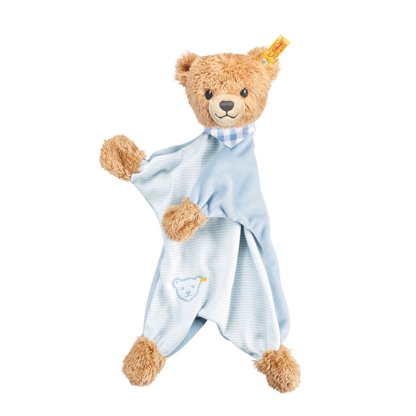 Schlaf-gut-Bär Schmusetuch, 30 cm, hellblau