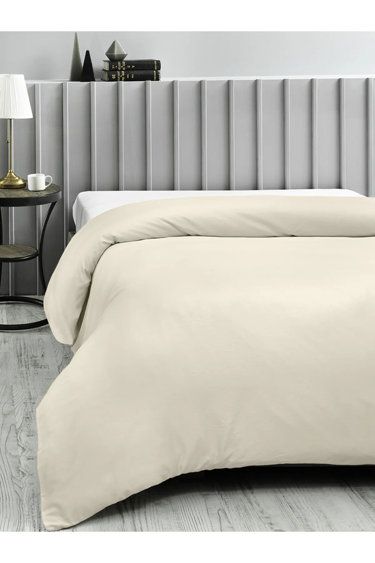 Karna Home  Klassisches Doppel-Bettbezug-Set aus Baumwollsatin