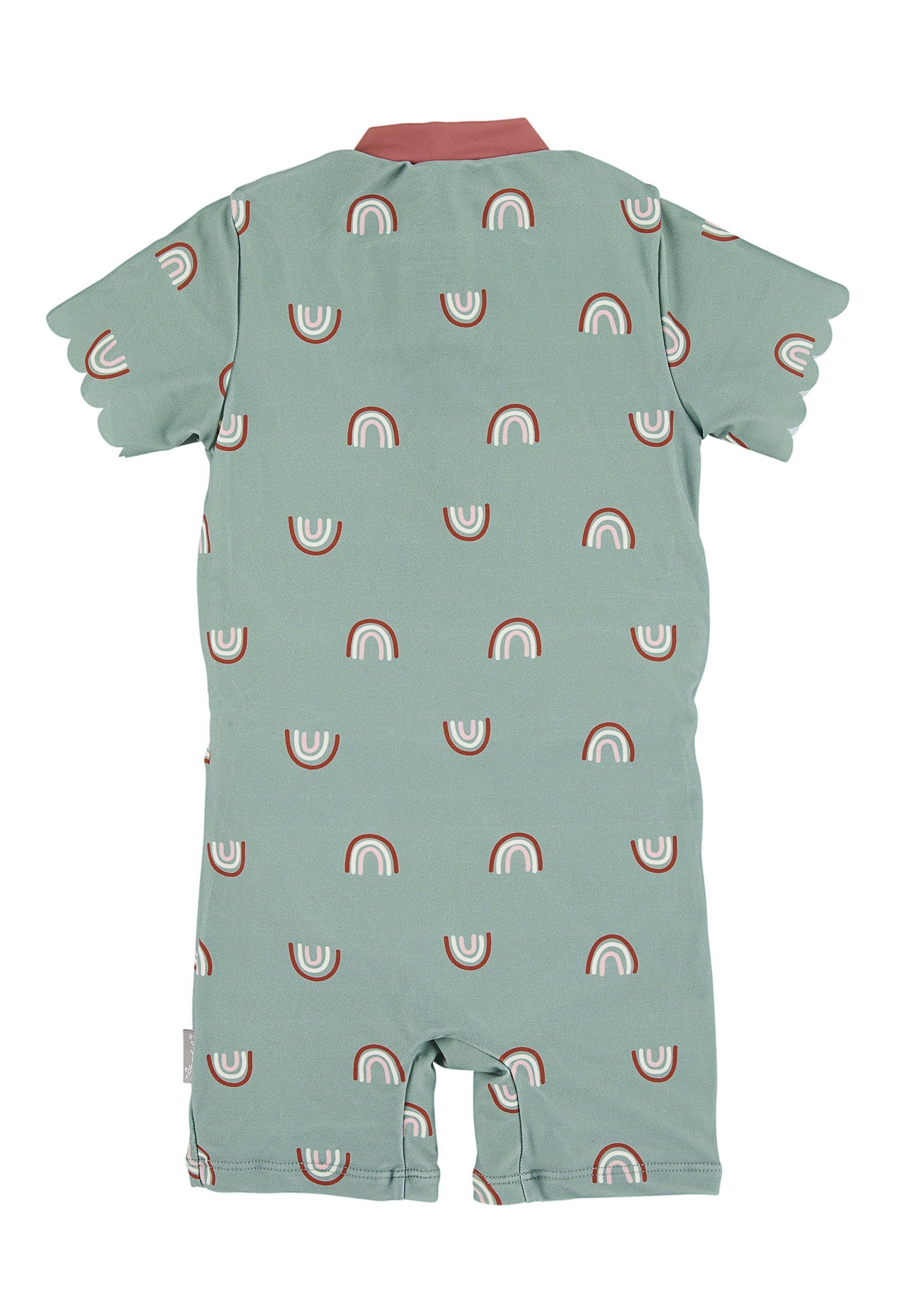 Sterntaler® Badeanzug Schwimmanzug Regenbogen (1-St., Kinderbadeanzug Langarm, Babyschwimmanzug gemustert) Schwimmanzug mit Reißverschluss und Stehkragen, Baby Badeanzug