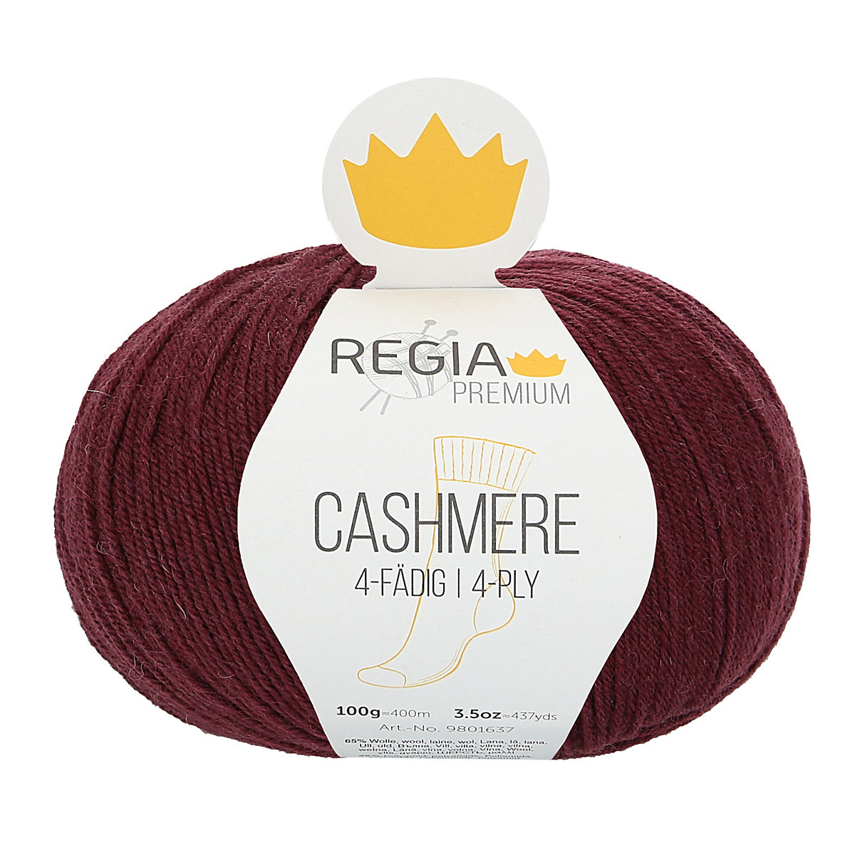 Handstrickgarne Premium Cashmere, 100g Wine red