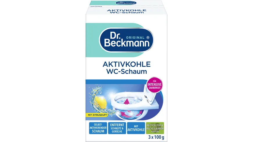 Dr.Beckmann Aktivkohle WC-Schaum 3x100g 300 g