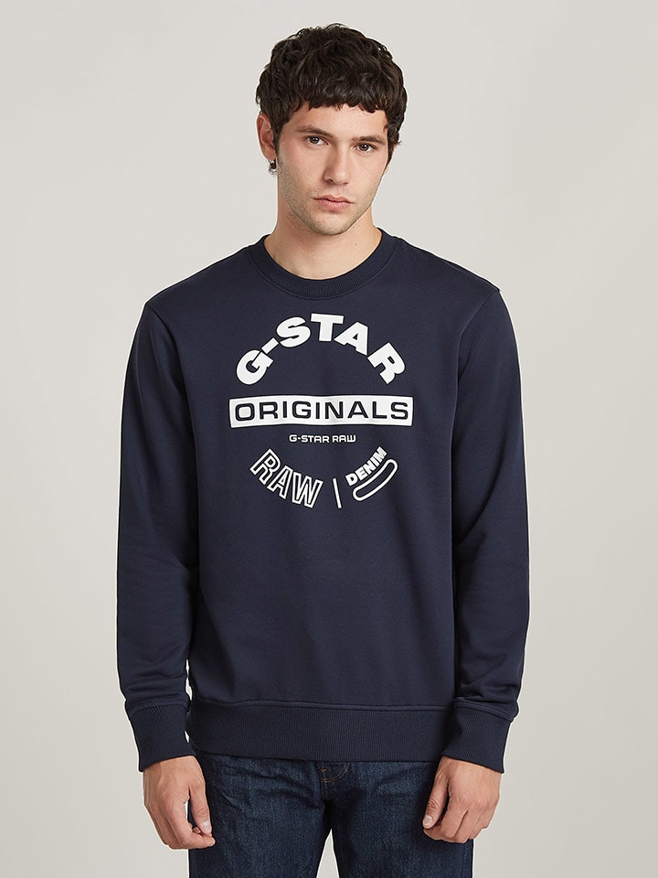 G-Star Sweatshirt in Dunkelblau günstig kaufen