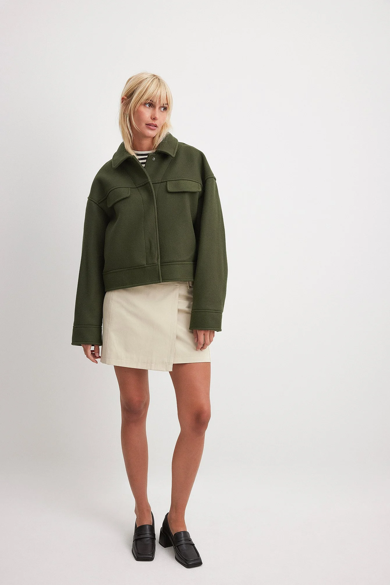 Jacke im Woll-Look