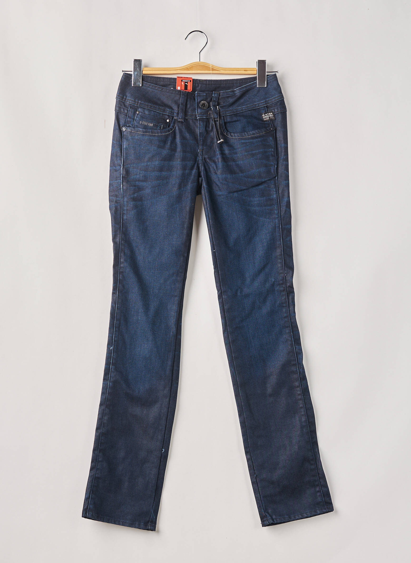 G Star Jeans Coupe Droite Femme couleur bleu