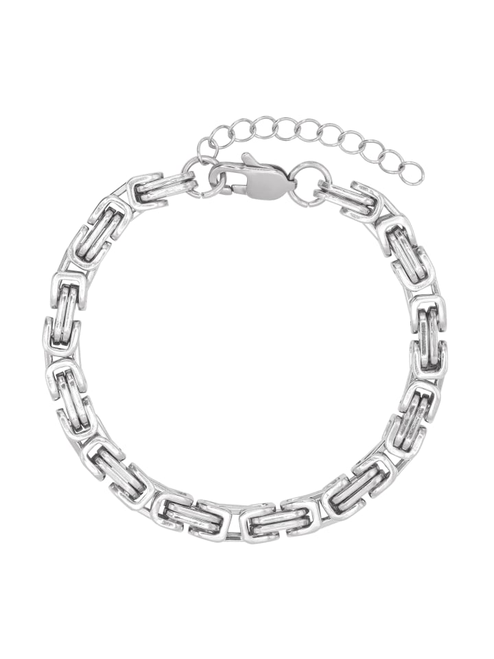 Steel_Art Königsarmband für Herren Dylan silberfarben poliert in silberfarben poliert günstig kaufen onesize