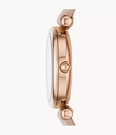 Fossil Damenuhr Carlie Mini Leder Rosé