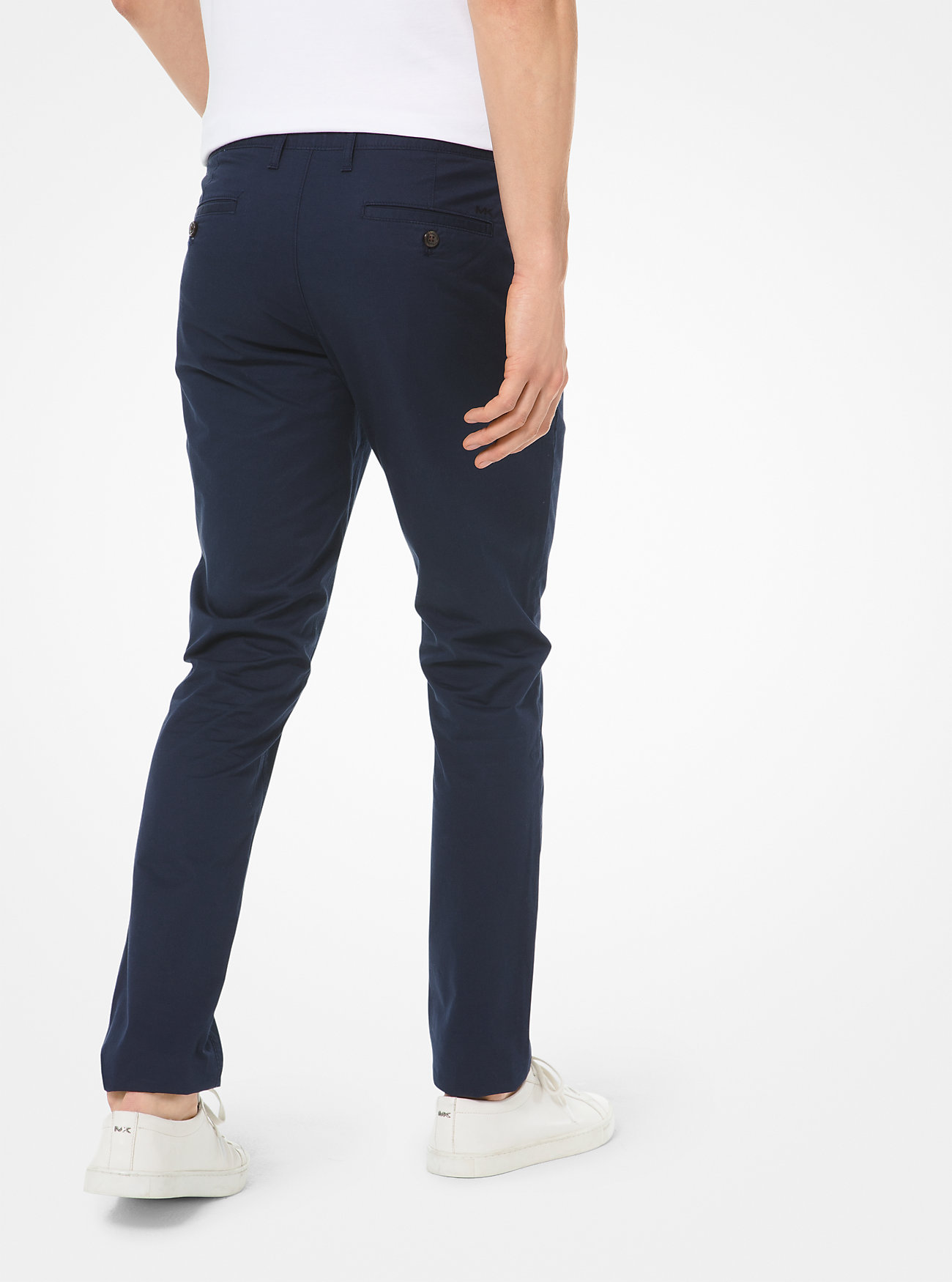 Skinny-fit chinobukser i stretchbomull – MIDNIGHT