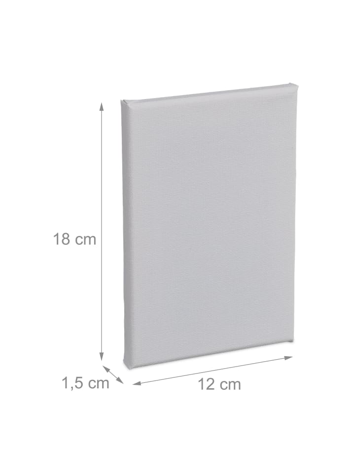 relaxdays 14 x Leinwand Set in Weiß günstig kaufen onesize