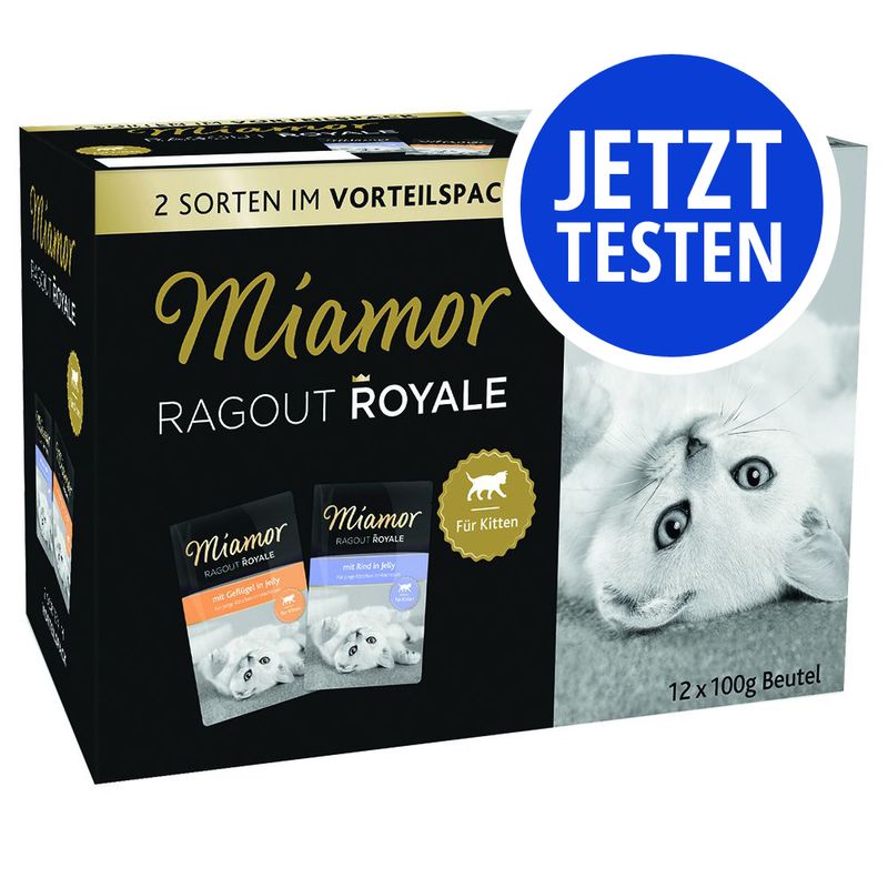 Miamor Ragout Royale Kitten, Geflügel und Rind in Jelly zu TOP-Preisen