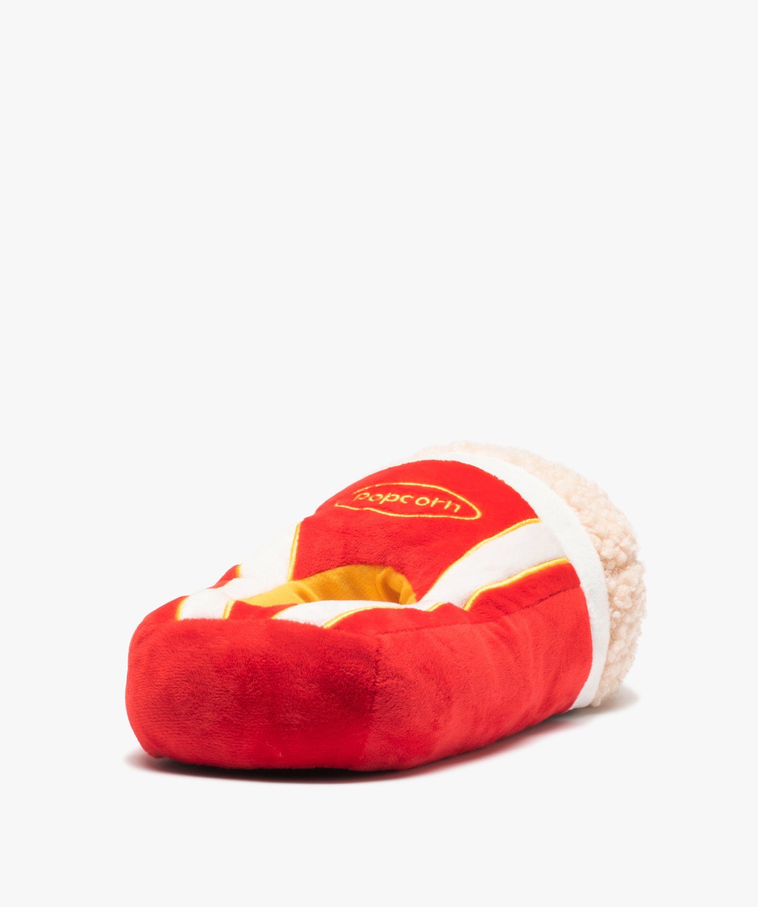 Chaussons homme en volume cornet de popcorn rouge | GEMO