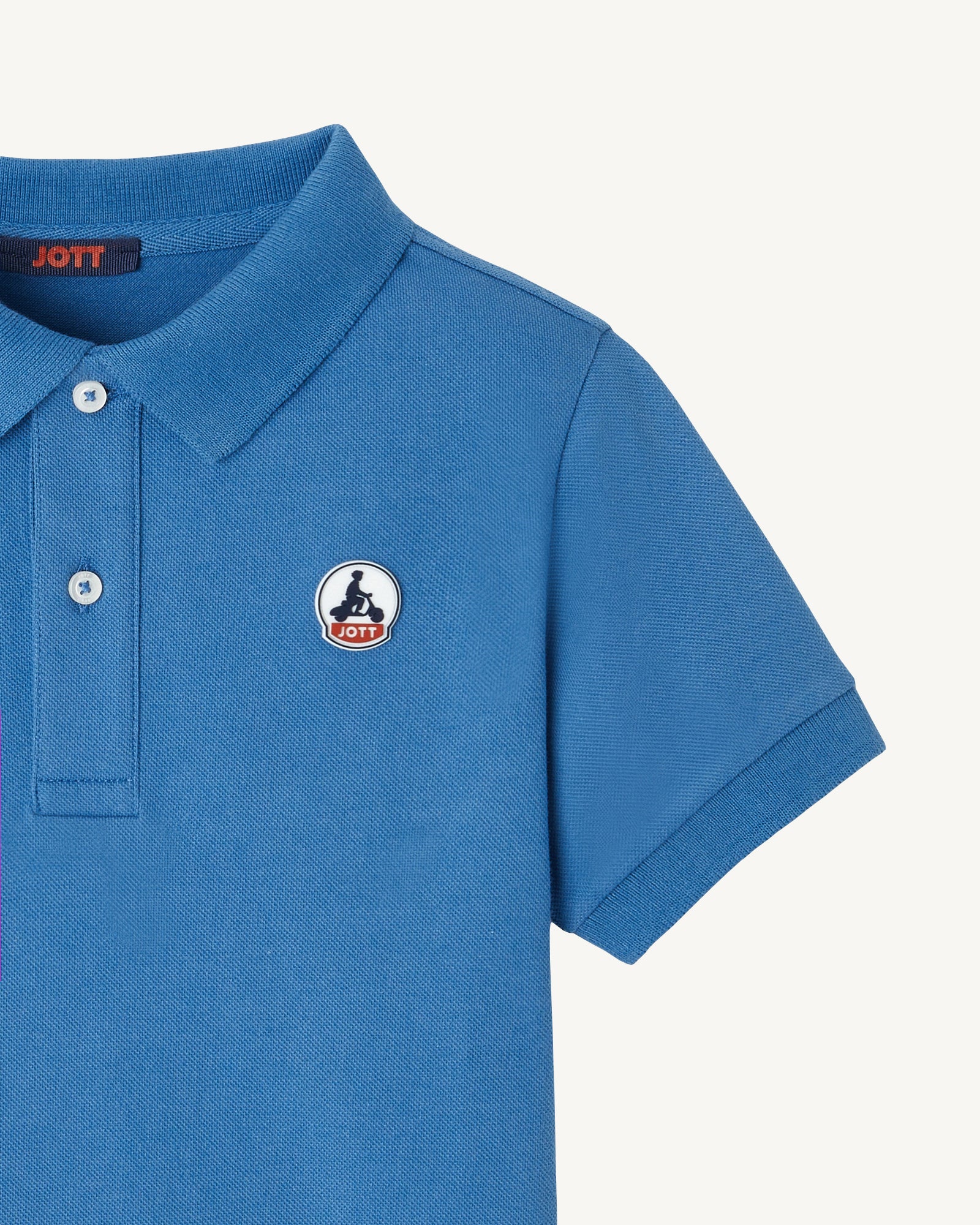 Polo enfant en coton biologique Bleu denim Salvador