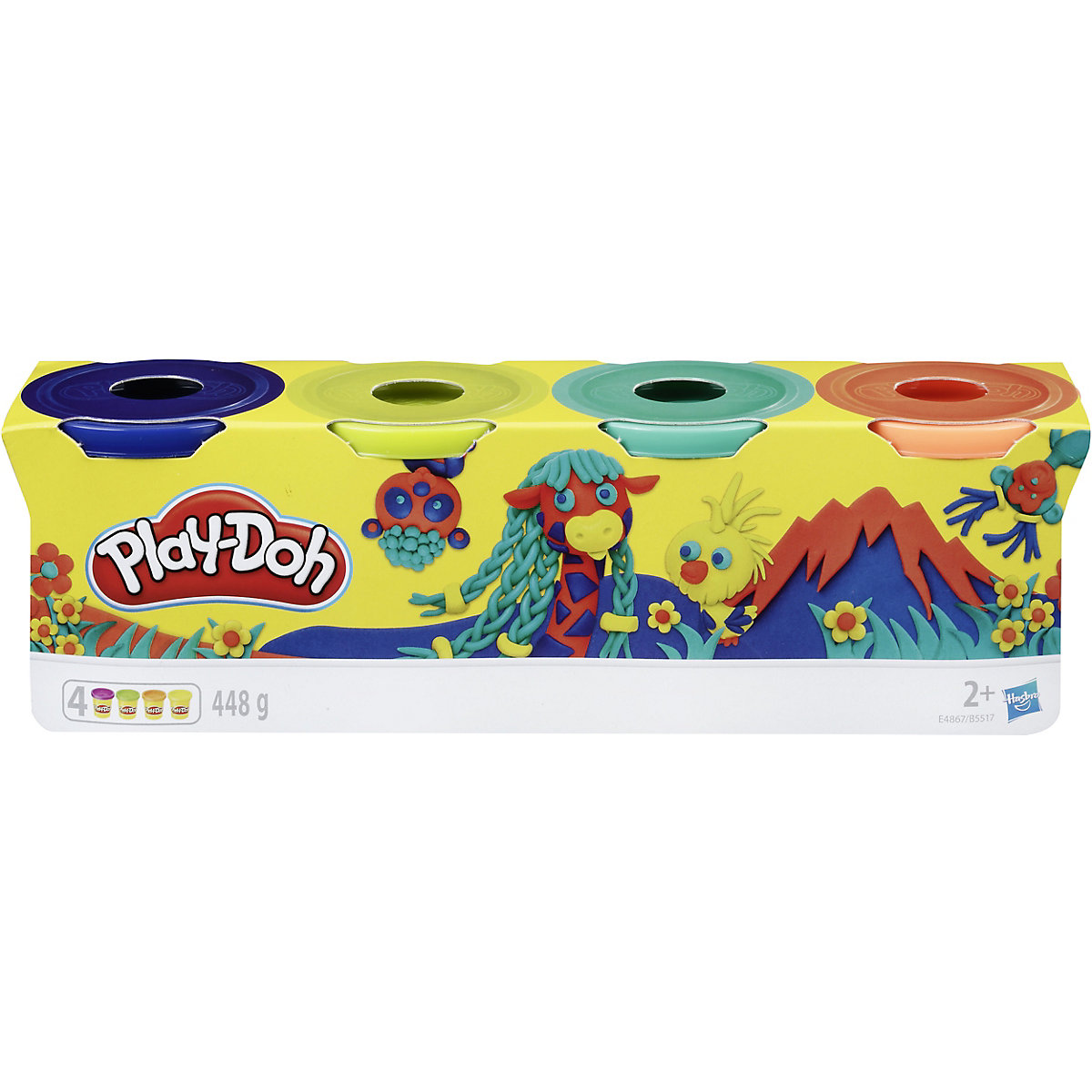 Play-Doh 4er-Pack Wild, 112g-Dosen