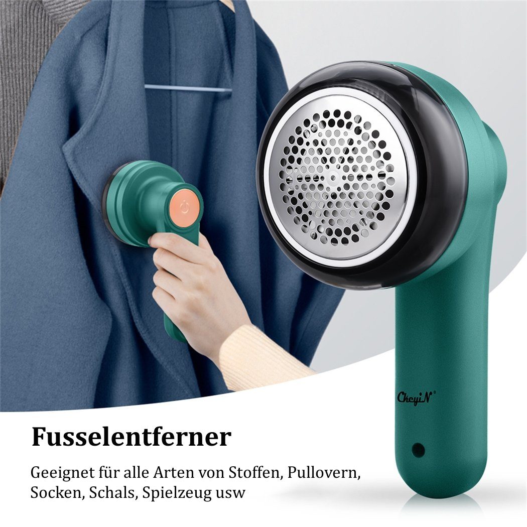 CkeyiN Fusselrasierer Elektrisch Haarballentrimmer, mit 6 Klingen, Mikrobogen-Wabenmessernetz aus rostfreiem Stahl