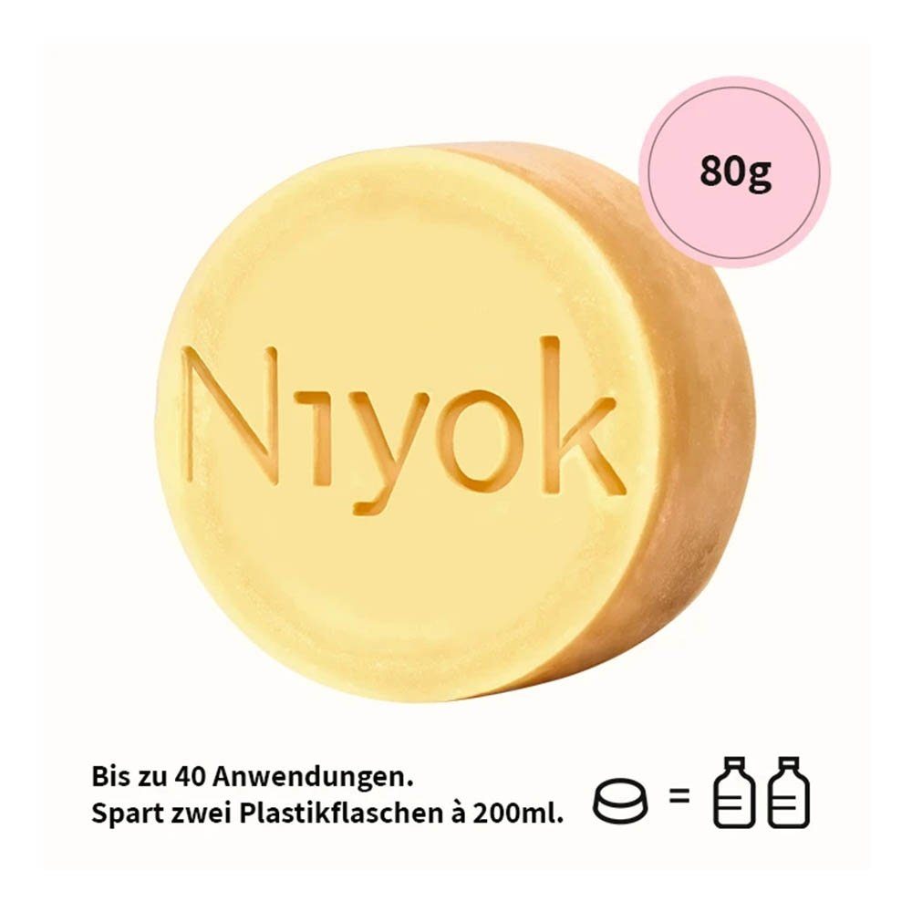 Niyok Feste Duschseife 2in1 feste Dusche+Pflege - Soft blossom 80g