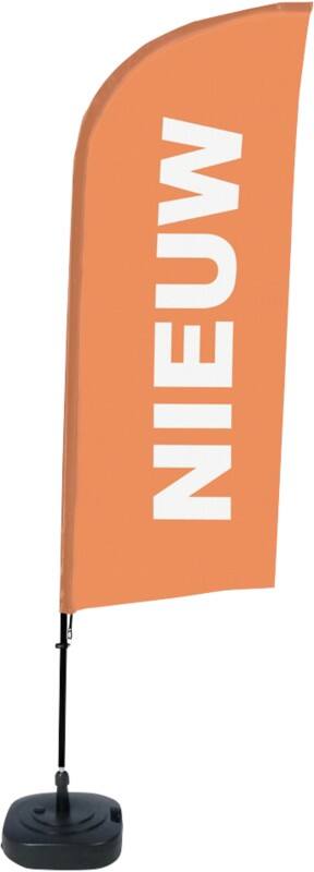 SHOWDOWN Strandflagge Nieuw Windform Orange 330 x 89 cm Einzel Aluminium
