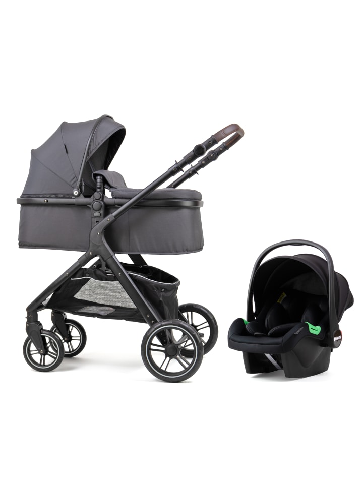 PIXINI Nelio Kinderwagen 3in1 Set schwarz/oxford dunkelgrau günstig kaufen onesize