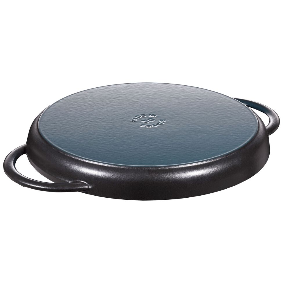 Pure Grill 30 cm, rund, Schwarz, Gusseisen