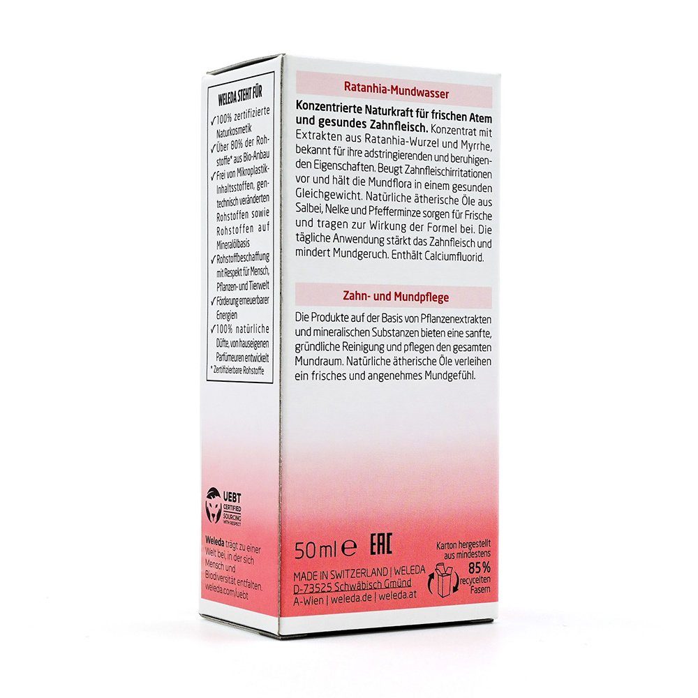 WELEDA AG Mundwasser, WELEDA Ratanhia Mundwasser 50 ml