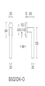 Formani 1503D035BRXX0 BASICS BSQ1-DK-O vippe-drejebeslag ikke-låseligt bronze