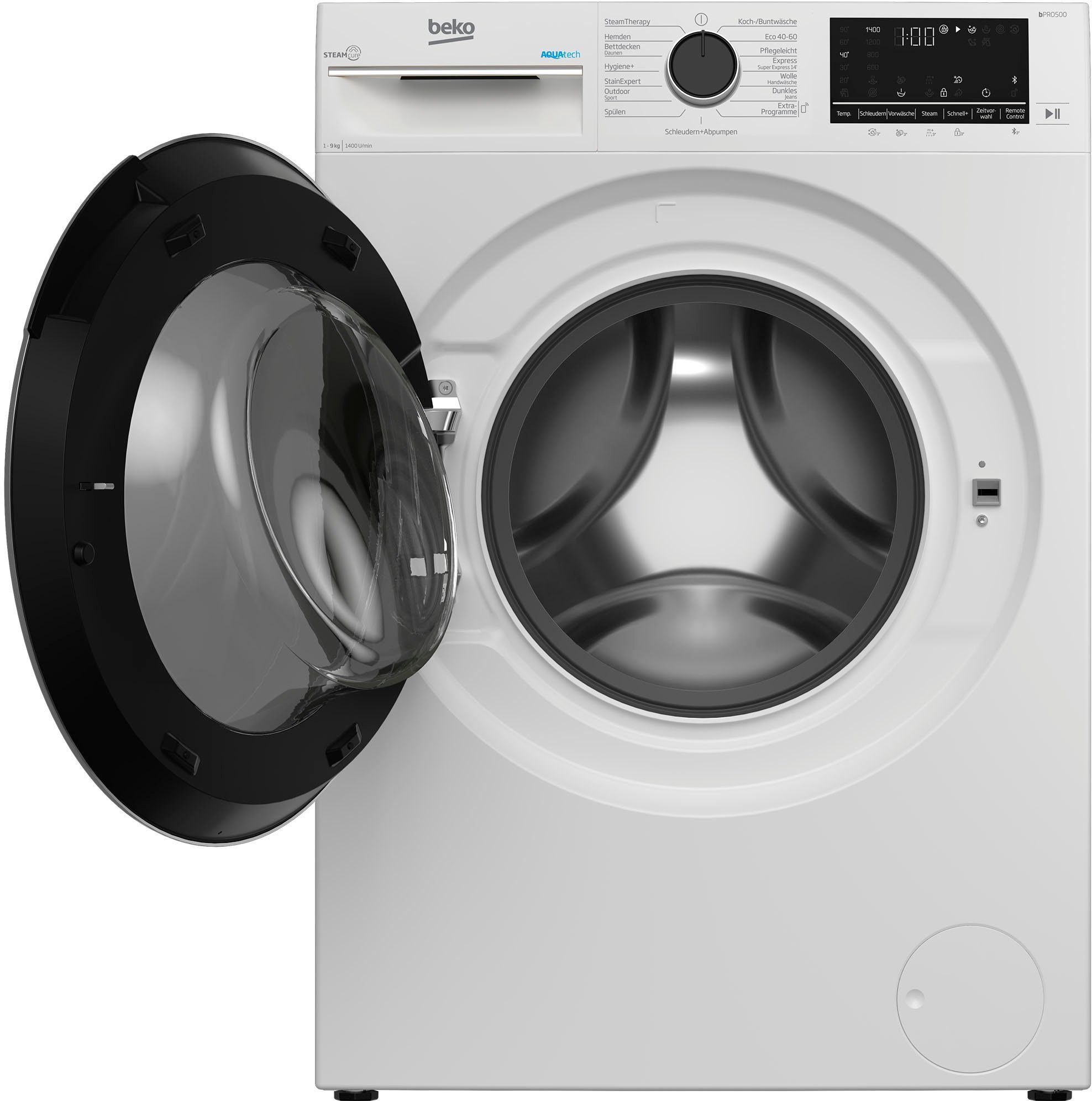 BEKO Waschmaschine B5WFT594138W, 9 kg, 1400 U/min