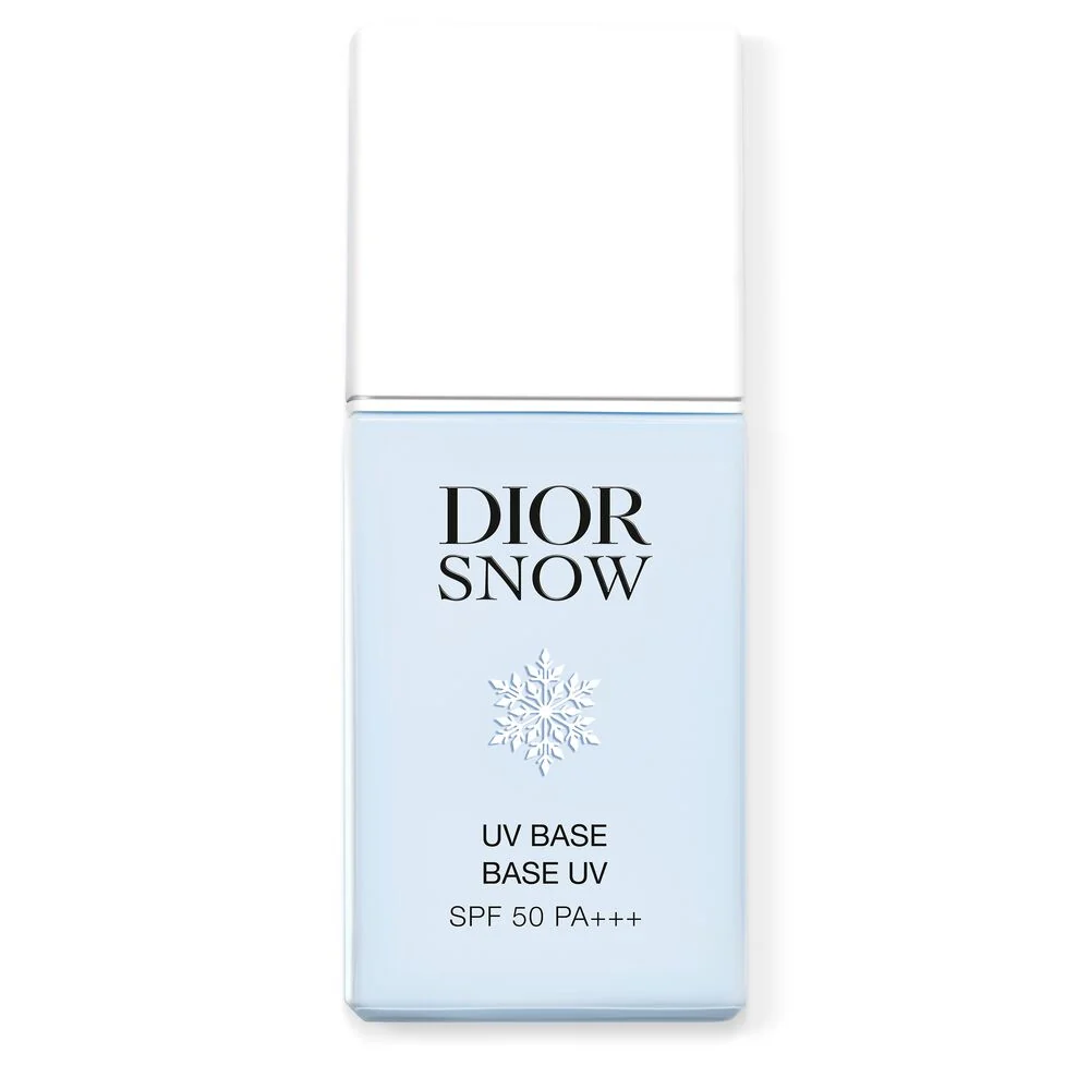 Base Dior Snow UV anti-imperfecciones e iluminadora: tratamientos protectores, base de maquillaje iluminadora, protector solar facial de alta protección.