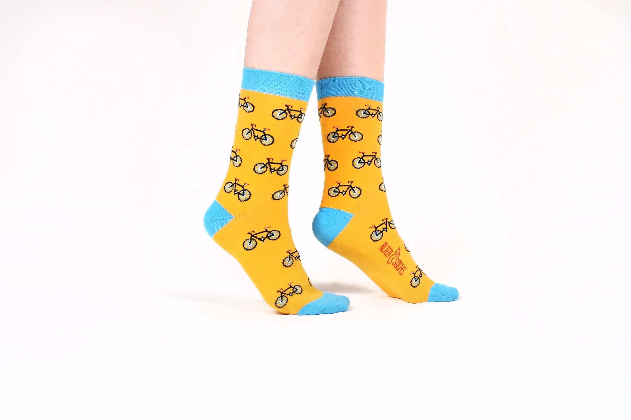 AlterSocks Freizeitsocken Lustige Socken Fahrrad Socken Damen & Herren Unisex Größe 36 – 45