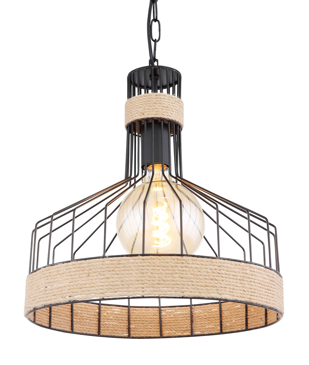Globo Lighting - HALIA - Hängeleuchte Metall schwarz matt, 1x E27