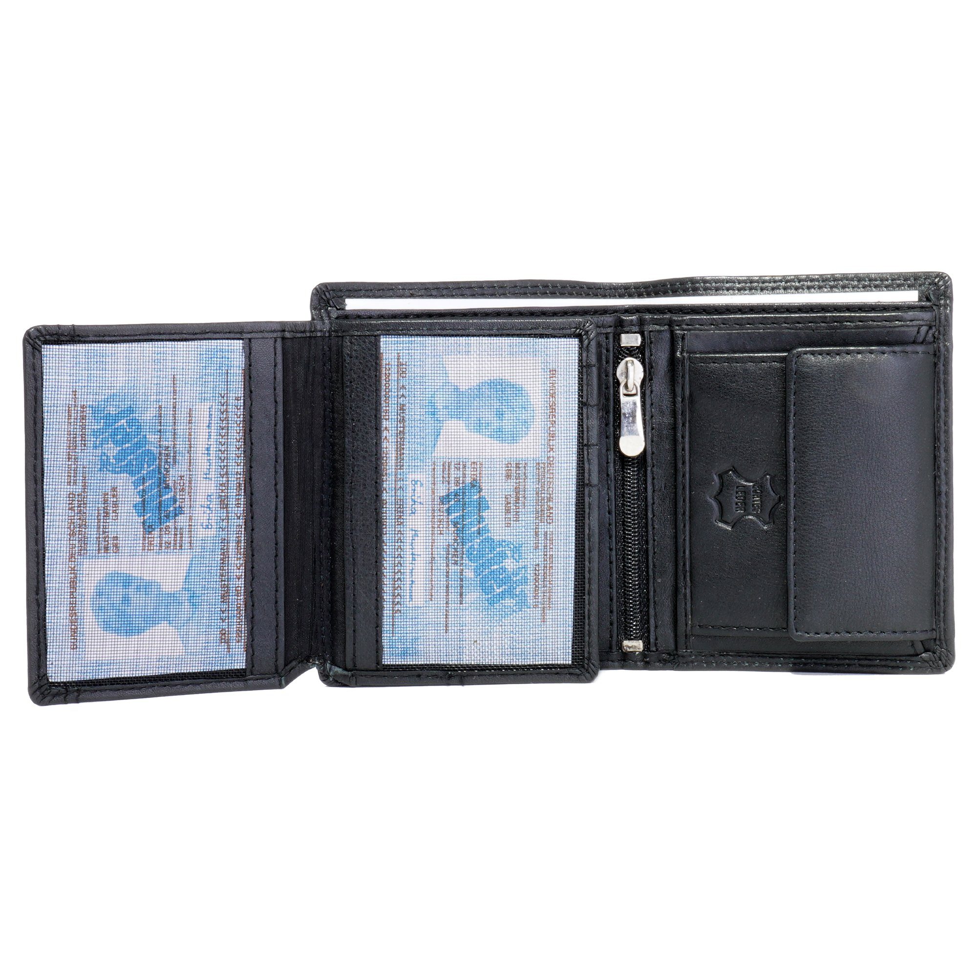 COLOGNELEDER Geldbörse GB-01, Kartenfächer, RFID-Schutz, inkl. Box, Münzfach